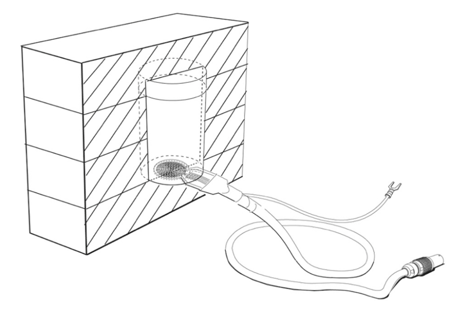 Hot Cell™傳感器測試圓柱電池的剖面圖